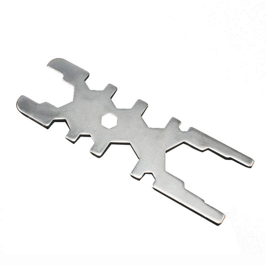 H-Type Multifunctional Socket Bathroom Install Faucet Wrench(Silver) by buy2fix