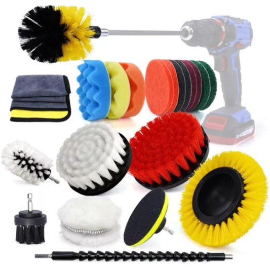 23 PCS / Set Car Tire Slits Multi-Function Cleaning Brush by buy2fix