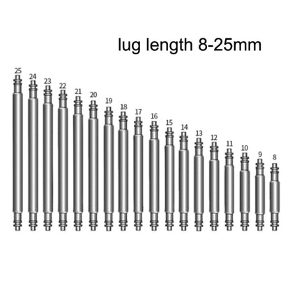 144 PCS / Set 8-25mm Strap Connecting Shaft Stainless Steel Watch Spring Bar - Watch Parts & Tools by buy2fix | Online Shopping UK | buy2fix