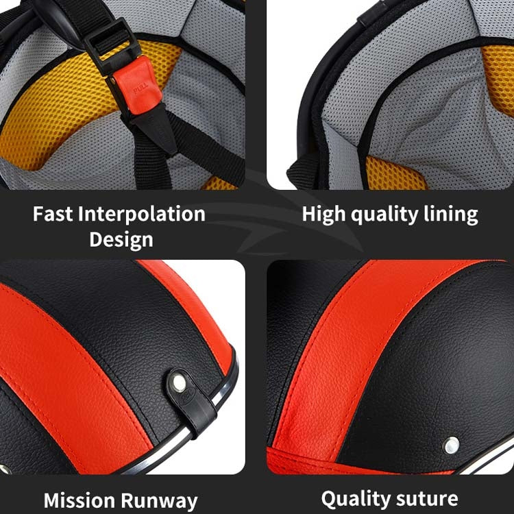 BSDDP A0322 Summer Half Helmet Lightweight Safety Helmet(Orange) - Protective Helmet & Masks by BSDDP | Online Shopping UK | buy2fix