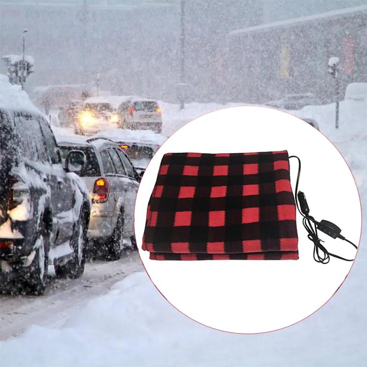 12V Car Winter Electric Heating Blanket Temperature Control Type(Red) by buy2fix
