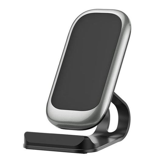 Z01 15W Multifunctional Desktop Wireless Charger with Stand Function, Spec: MCU (Silver) by buy2fix