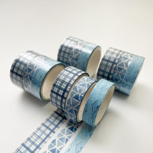 3 Sets/9 Rolls 4585 3m Paper Bronzing Hand Account Tape Set(Blues)