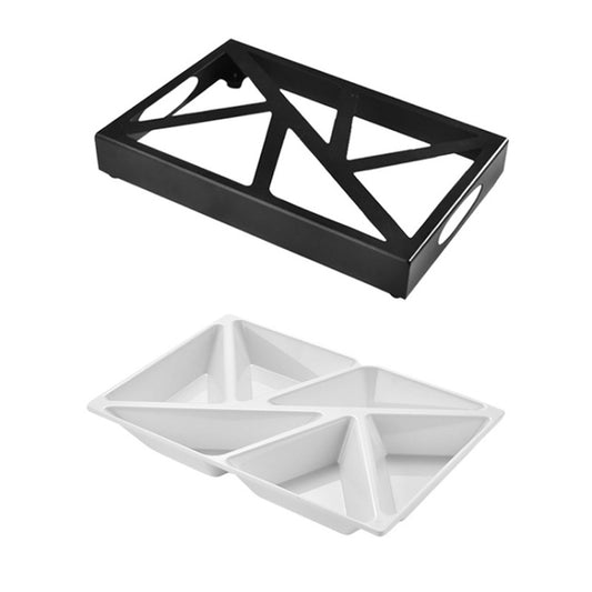 6 In 1 Multifunctional Compartmental Fruit Tray, Style: Base + White Disc by buy2fix