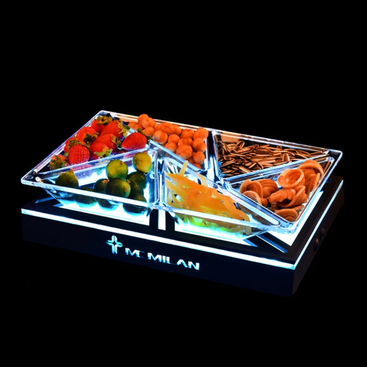 6 In 1 Multifunctional Compartmental Luminous Fruit Tray, Style: Luminous Base - Cutlery Sets by buy2fix | Online Shopping UK | buy2fix