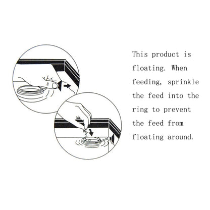 10 PCS Aquarium Fish Food Feeder, Specification: Thin Black Round - Feeders by buy2fix | Online Shopping UK | buy2fix