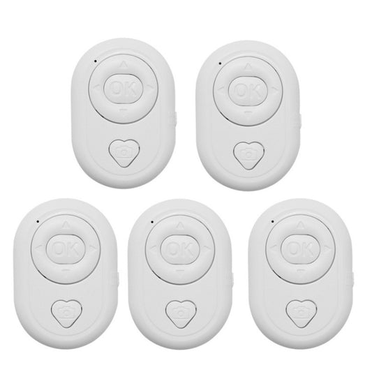 5 PCS Wireless Camera Controller Mobile Phone Multi-Function Bluetooth Selfie, Colour: S1 White Bagged - Phone Remote Control by buy2fix | Online Shopping UK | buy2fix