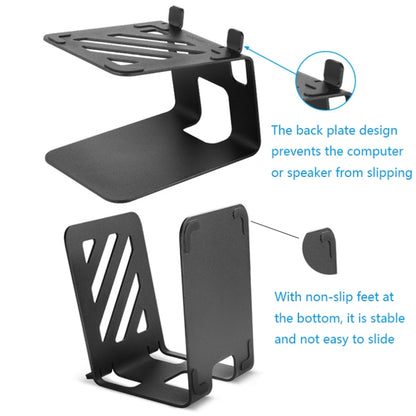 Portable Cooling All-aluminum Speaker Laptop Stand Double Layer - Speaker Bracket by buy2fix | Online Shopping UK | buy2fix