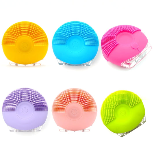 Silicone Sound Wave Vibration Massage Cleansing Bristles Pore Cleaning Beauty Brush, Colour: Pink by buy2fix