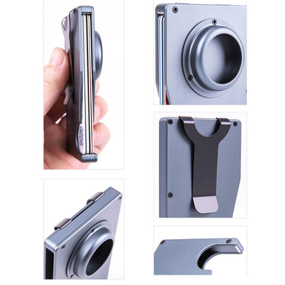 Tracker Card Holder Anti Loss RFID Wallet Card Holder for AirTag(Grey) - Wallet Series by buy2fix | Online Shopping UK | buy2fix