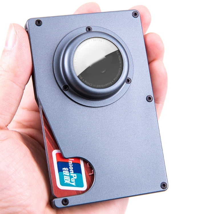 Tracker Card Holder Anti Loss RFID Wallet Card Holder for AirTag(Grey) - Wallet Series by buy2fix | Online Shopping UK | buy2fix