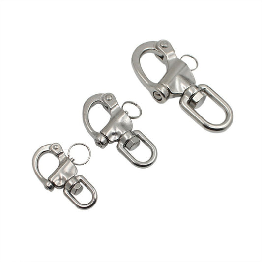 Yachting Sailing Stainless Steel Coil Type Rotary Spring Shackle, Specification: 128mm by buy2fix