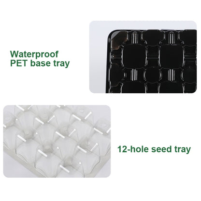 5 Set Plant Seed Starter Trays Kit,Seedling Tray Starter With Grow Light(Green) - Planting Bags by buy2fix | Online Shopping UK | buy2fix