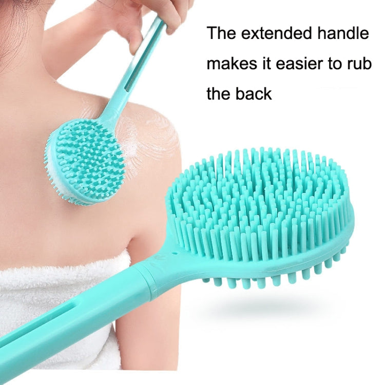 Silicone Massage Long Handle Double Sided Bath Brush(Blue) - Bath Brushes & Sponges by buy2fix | Online Shopping UK | buy2fix