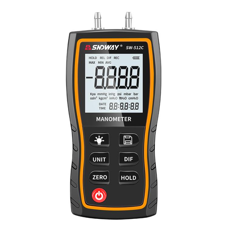 SNDWAY SW-512C Digital Handheld Differential Pressure Gauge Negative Pressure Tester - Other Tester Tool by SNDWAY | Online Shopping UK | buy2fix