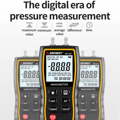 SNDWAY SW-512B Digital Handheld Differential Pressure Gauge Negative Pressure Tester - Other Tester Tool by SNDWAY | Online Shopping UK | buy2fix