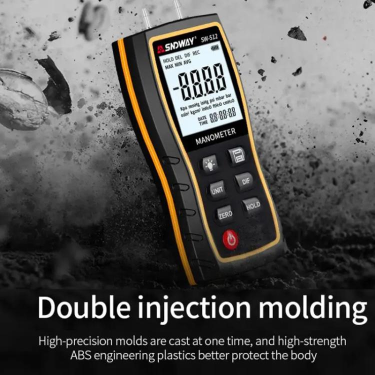 SNDWAY SW-512B Digital Handheld Differential Pressure Gauge Negative Pressure Tester - Other Tester Tool by SNDWAY | Online Shopping UK | buy2fix