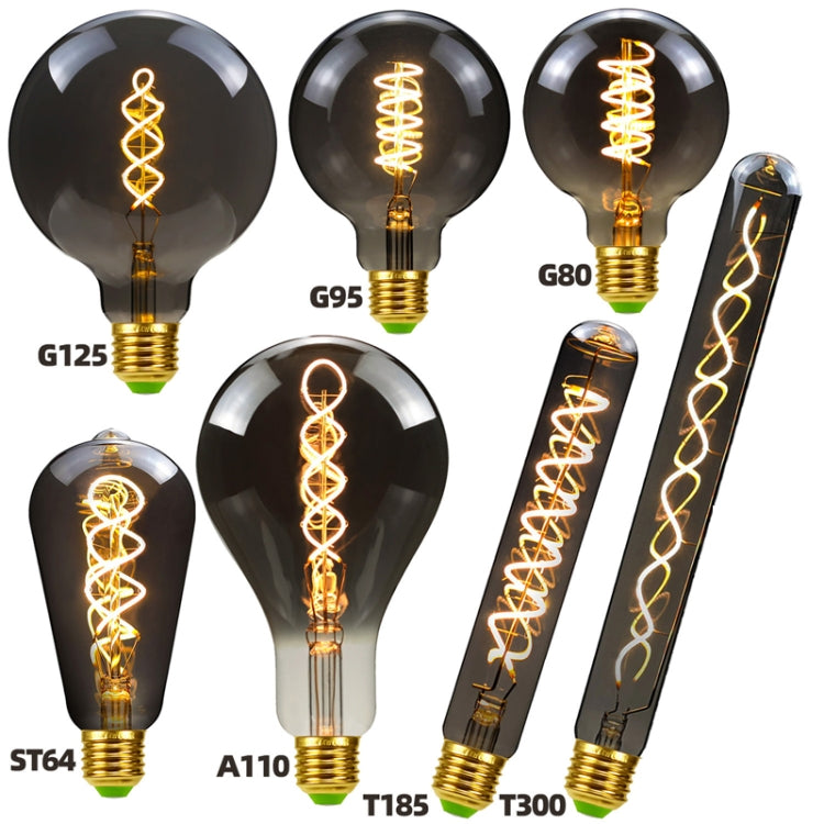 G125 Electroplating Smoke Grey Warm Light LED Bulb Retro Lamp - LED Blubs & Tubes by buy2fix | Online Shopping UK | buy2fix