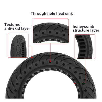 10 Inch Soid Tire Shock Absoption Tubeless Honeycomb Tyre for Ninebot Max G30 by buy2fix