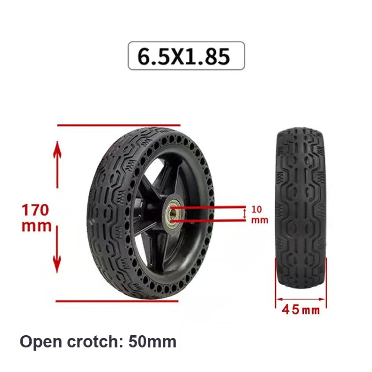 6.5x1.85 Solid Tire Honeycomb Tire Electric Scooter Tire,Specification: With Plastic Wheel by buy2fix