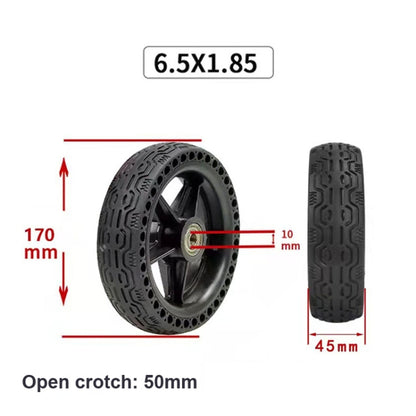 6.5x1.85 Solid Tire Honeycomb Tire Electric Scooter Tire,Specification: With Plastic Wheel by buy2fix