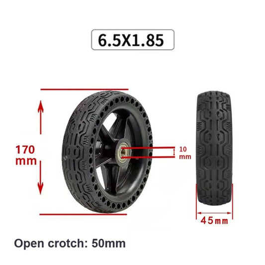 6.5x1.85 Solid Tire Honeycomb Tire Electric Scooter Tire,Specification: With Plastic Wheel by buy2fix