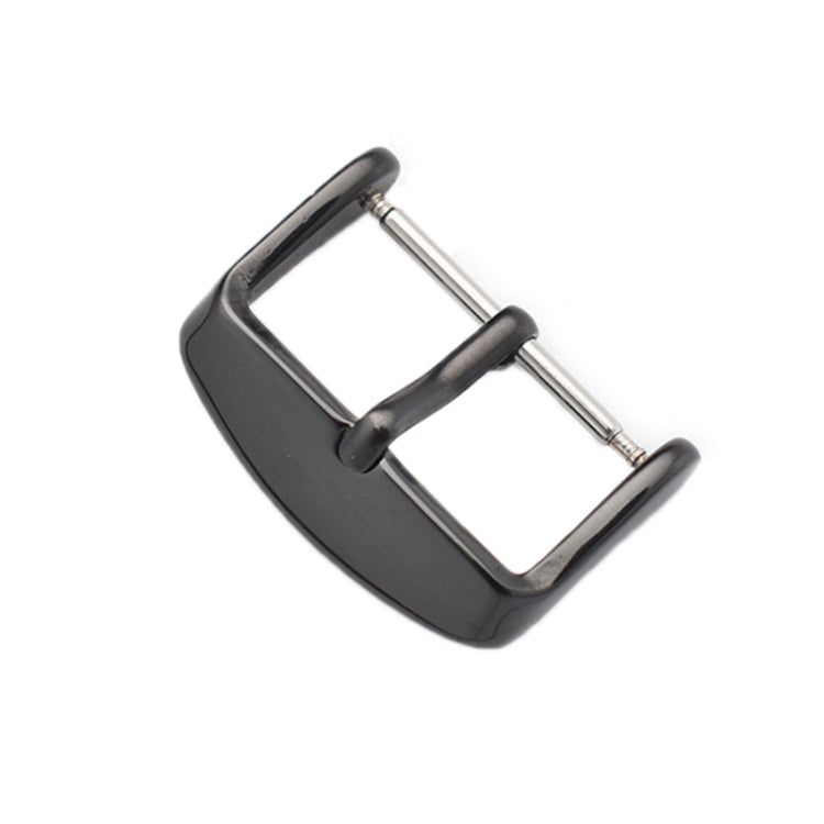 5pcs IP Plated Stainless Steel Pin Buckle Watch Accessories, Color: Black 20mm - Watch Parts & Tools by buy2fix | Online Shopping UK | buy2fix