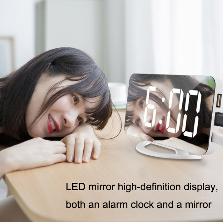 TS-8202 Multifunctional LED Vibration Mirroring USB Alarm Clock by buy2fix