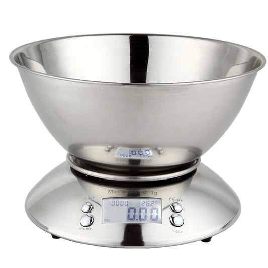 5kg/1g  High Precision Kitchen Scale Roasting Electronic Scale Coffee Scale with  Alarm Timer(Silver) - Kitchen Scales by buy2fix | Online Shopping UK | buy2fix