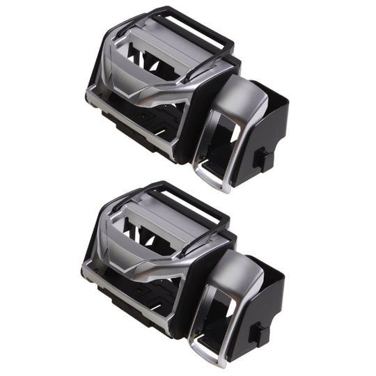 2 PCS SD-1012 Car Multifunctional Drink Holder Garbage Box(Silver)