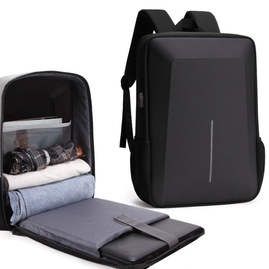 Sac à dos à coque rigide avec cadre en alliage, sac d'ordinateur antivol pour hommes, couleur: 8001-J noir