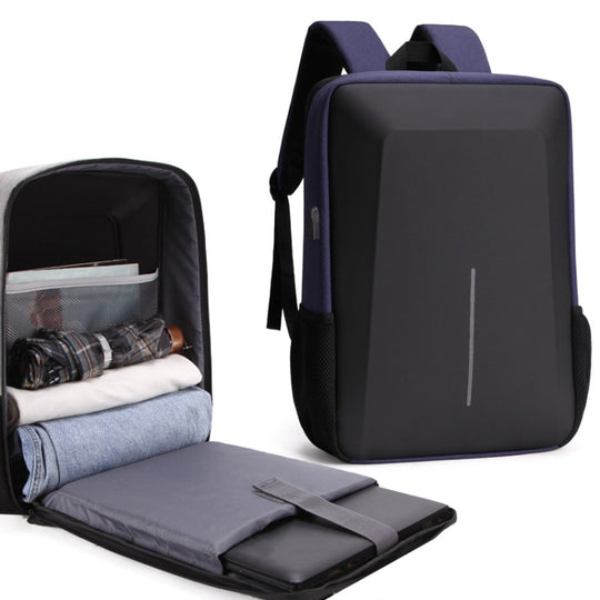Sac à dos à coque rigide avec cadre en alliage, sac d'ordinateur antivol pour hommes, couleur: 8001-J bleu