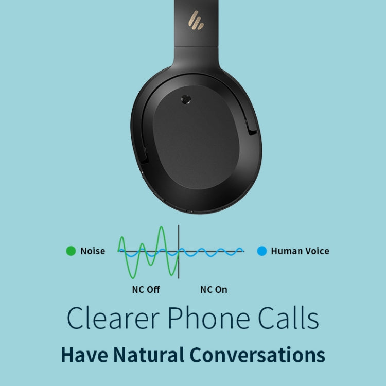 Edifier W820NB Bluetooth Wireless Noise Cancelling Sports Music Headset(Grey) - Headset & Headphone by Edifier | Online Shopping UK | buy2fix