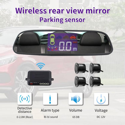 Wireless Radar with LED Display Automatic Alarm Reversing Assist(PZ314W) - Radar Detectors by buy2fix | Online Shopping UK | buy2fix