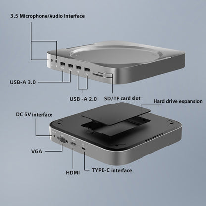 Rocketek MM483 For Mac Mini Docking Station With Hard Disk Enclosure - USB HUB by Rocketek | Online Shopping UK | buy2fix