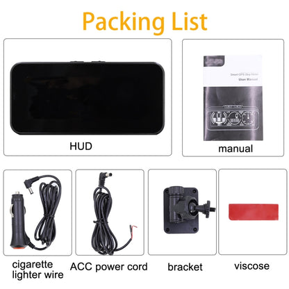 Car HUD Level Slope GPS Compass Altitude Display(M60) - Head Up Display System by buy2fix | Online Shopping UK | buy2fix