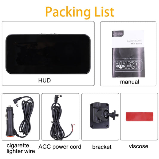 Car HUD Level Slope GPS Compass Altitude Display(M60) - Head Up Display System by buy2fix | Online Shopping UK | buy2fix