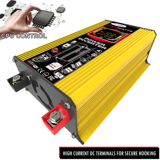 Tang 3 Generations Home Solar Generator Inverter+30A Controller+18W 12V Solar Panel, Specification: Yellow 12V To 220V by buy2fix