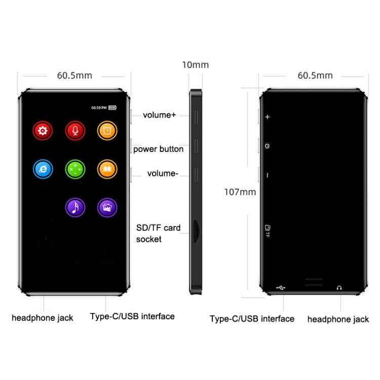 WIFI Game E-Book Touch Screen Bluetooth Mini Tablet MP3/MP4/MP5, TF Capacity: 128GB(1G DDR+8G Flash) - MP4 Player by buy2fix | Online Shopping UK | buy2fix