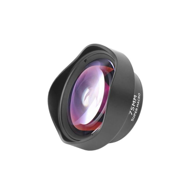 75mm Super Macro Mobile Phone External Lens Insect Flower Jewelry Shooting Telephoto Macro Lens(Black) - Macro & Wide-angle by buy2fix | Online Shopping UK | buy2fix