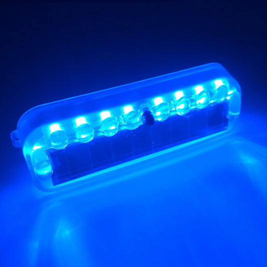 LED Solar Decorative Night Vibration Lighting Warning strobe Lamp(Blue) by buy2fix