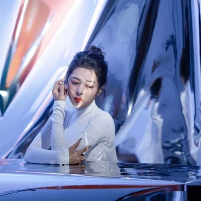 Photo Background Paper Wrinkled Reflective Tin Foil Paper, Specification: Reflective Paper 1x5m by buy2fix