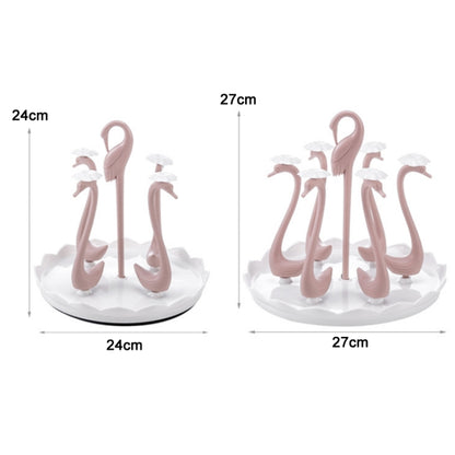 Home Portable Drainer Cup Holder With Rotatable Tray, Specification: Four Cups(Blue) by buy2fix