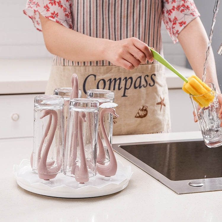 Home Portable Drainer Cup Holder With Rotatable Tray, Specification: Four Cups(Blue) by buy2fix