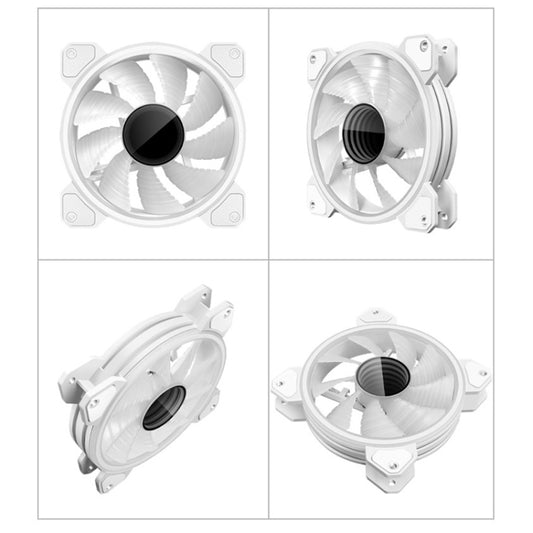 COOLMOON 12cm Infinity Lens Computer Cooling Fan PWM ARGB Chassis Cooling Fan(Black) by COOLMOON