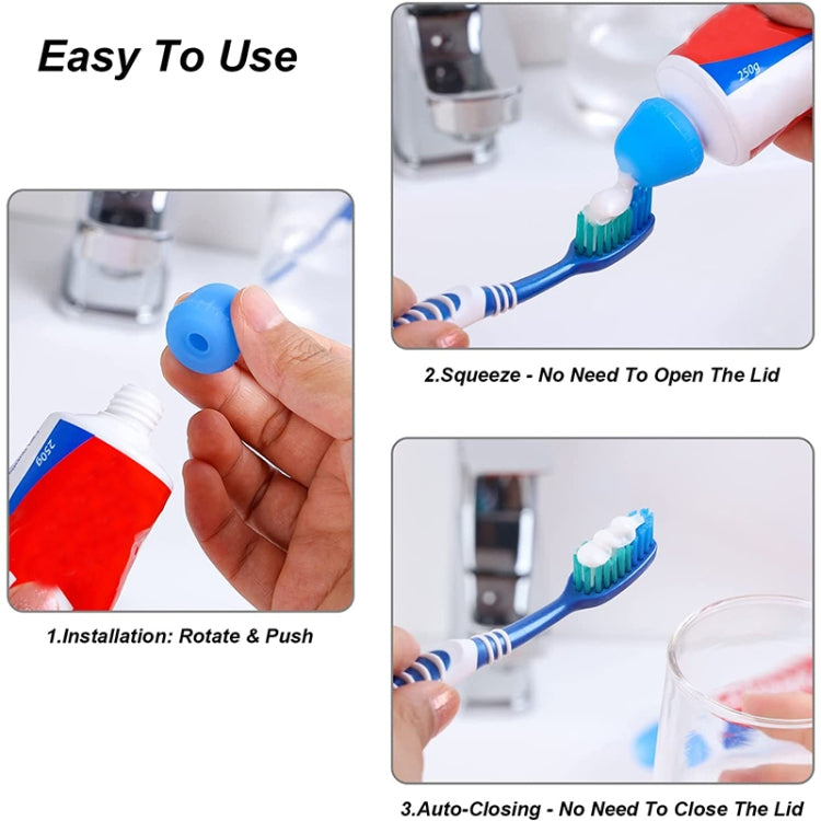 5 PCS Manual Silicone Self-Sealing Toothpaste Cap Aid(Red) - Toothpaste Squeezing Device by buy2fix | Online Shopping UK | buy2fix