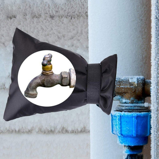 Oxford Cloth Winter Outdoor Faucet Frost Protection Cover, Style: Hook and Loop Fastener Model(Black)