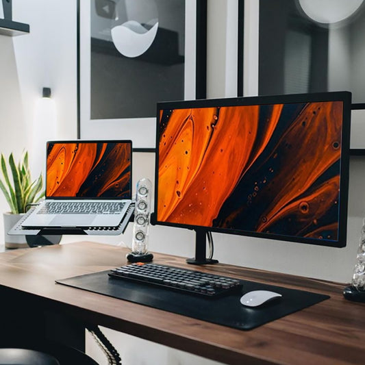 Laptop Stand Desktop LCD Dual Purpose Computer Lift Rotatable Dual Screen Bracket by buy2fix