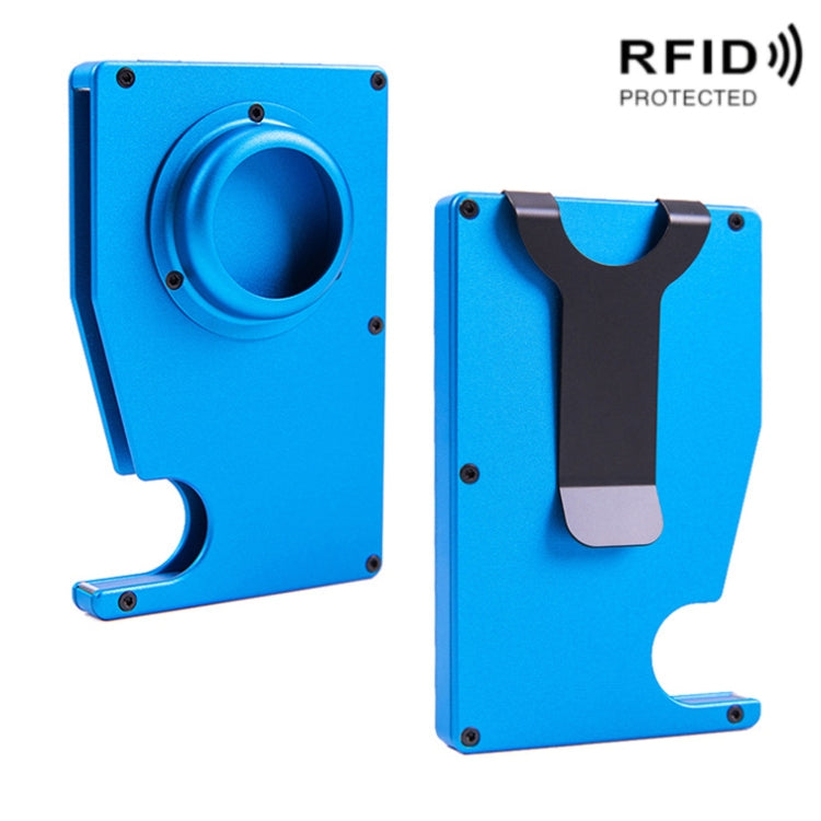 AK-1 RFID Portable Anti-theft Card Holder For AirTag(Blue) - Wallet Series by buy2fix | Online Shopping UK | buy2fix
