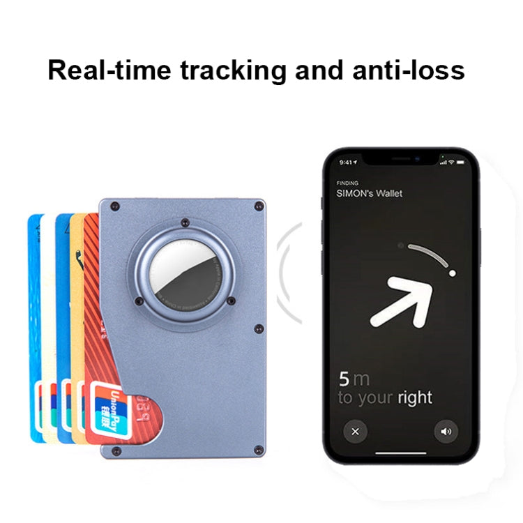 AK-1 RFID Portable Anti-theft Card Holder For AirTag(Blue) - Wallet Series by buy2fix | Online Shopping UK | buy2fix